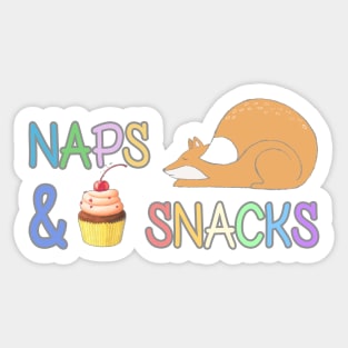 Naps and Snacks Sticker